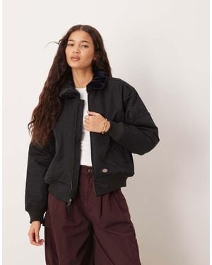 Dickies Coalfield Flight Jacket With Collar Detailing - Brown