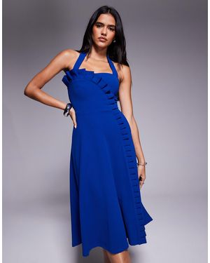 Goddiva – midikleid - Blau