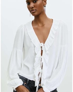 Stradivarius – lockere bluse - Weiß