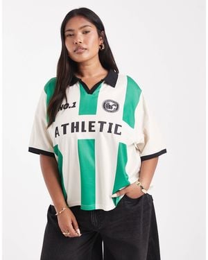 ONLY – oversize-fußball-t-shirt - Grün