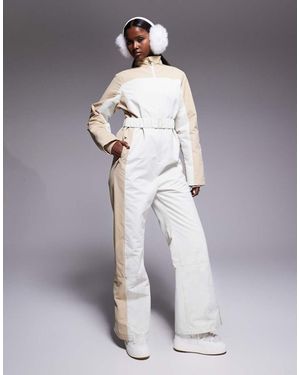 Threadbare Traje De Esquí Y Piedra Con Diseño De Dos Tonos De Ski-Blanco - Gris