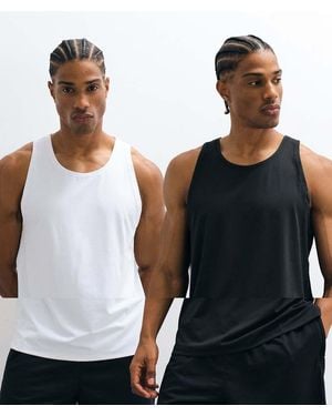4505 Icon Quick Dry Mesh Training Vest With Racer Back 2 Pack - Multicolour