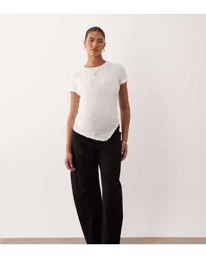ASOS Asos Design Maternity Slim Barrel Jeans - Wit