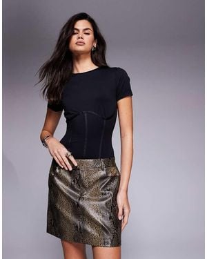 GOOD AMERICAN Lichte Body Met Korset - Blauw