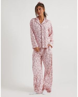 Skinnydip London Girl Dinner Pyjama Set - Pink