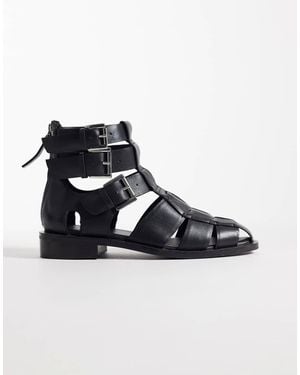 Bronx Next-wagon Woven Flat Shoes - Black