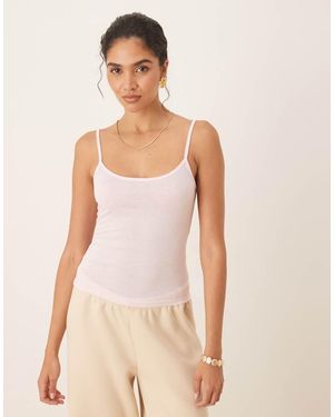 agon® Square Neck Vest Top - Natural