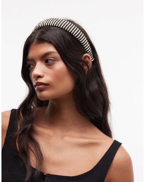 SUI AVA Striped Headband - Brown