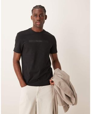 Calvin Klein T-Shirt Nera Con Logo Ricamato - Nero