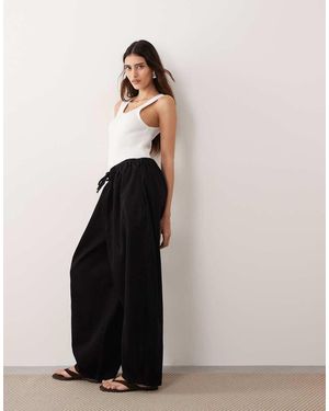 ARRANGE Willa Elasticated Waist Drawstring Trousers - Black