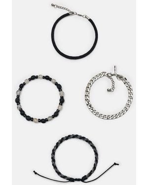 Pull&Bear Confezione Da 4 Bracciali Con Perline - Neutro