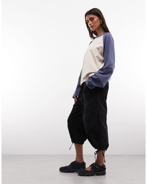 Collusion Low Rise Utility Capri Trouser - Blue