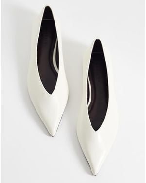 ASOS Lari Pointed Ballets - White
