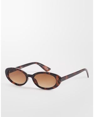 Cotton On Ophelia Oval Sunglasses - Brown