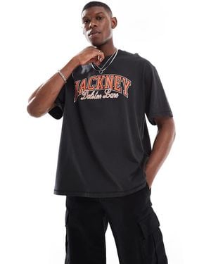 Only & Sons Oversized T-shirt With Hackney Print - Black