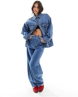Levi's Oversized Denim Truckerjack - Blauw
