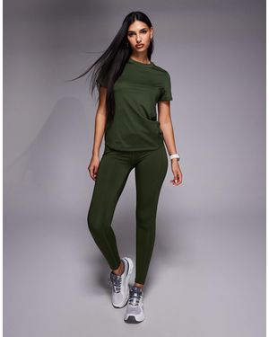 4505 Icon Active Tie Waist Run Legging With Phone Pocket - Green