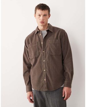 Only & Sons Cord Overshirt - Brown