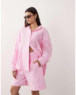ARRANGE Short Van Gebloemd Jacquard - Roze