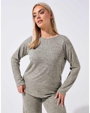 Yours Clothing Long Sleeve Top - Grey
