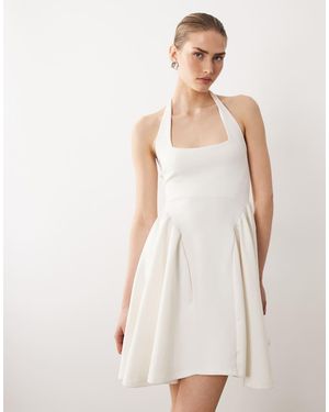 New Look Halterneck Mini Dress - Natural