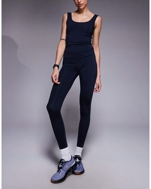 4505 Tall – icon – po-formende sport-leggings - Blau