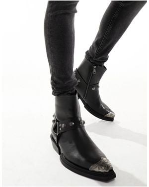 Koi Footwear Koi Soulrender Mens Hardware Cowboy Boots - Black