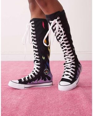 Converse Chuck Taylor Pride All Star Knee Hi Trainers - Pink