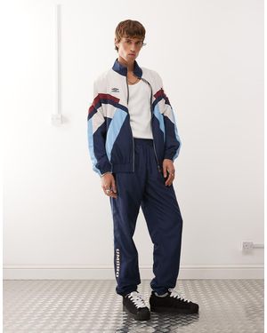 Umbro Pantalones De Chándal Azules Multicolores Holgados De