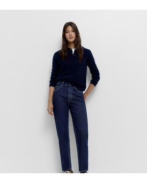 Pull&Bear Petite High-waist Mom Fit Jeans - Blue