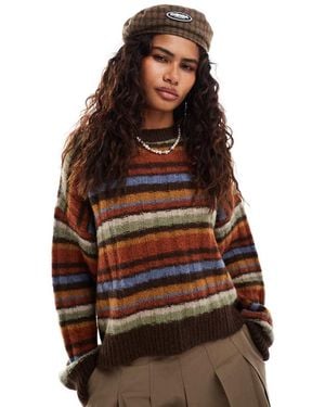 Minga London Multicoloured Stripe Sweatshirt - Brown