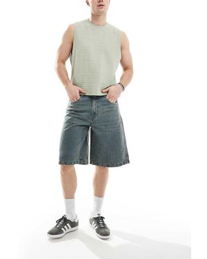 Another Influence Jorts A Fondo Ampio Vintage - Blu
