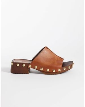 ASOS Franco Premium Mule Sandal Clogs - Brown
