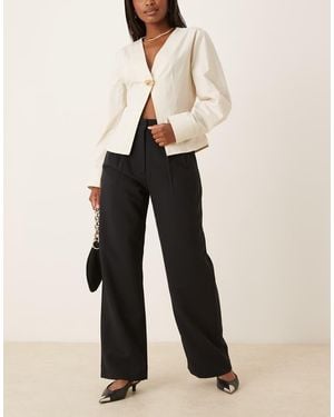 Abercrombie & Fitch Sloane Ultra High Waist Trouser - Natural