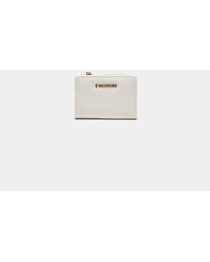 Stradivarius Saffiano Card Holder Purse - White