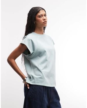 ASOS Raglan Sleeve Heavyweight Boxy Crop Tee - Gray