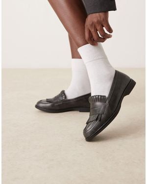 Glamorous Fringed Loafers - Natural