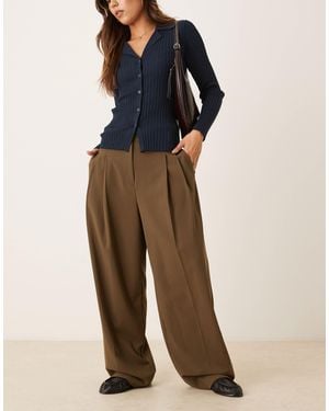 Mango Pleat Front Tailored Trouser - Blue