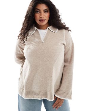 Vila Curve – pullover - Natur