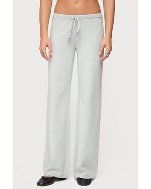 Edikted Embryn Knit Trousers - White