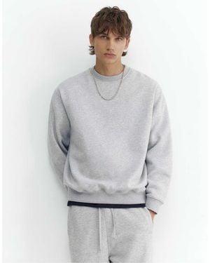 Pull&Bear Relaxed Fit Sweatshirt - Grey