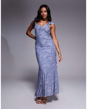 ASOS Ruffle Cami Strap Maxi Dress - Purple