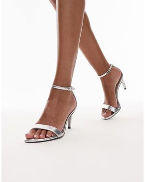 TOPSHOP Isabelle 2 Part Banana Heel Sandal - White