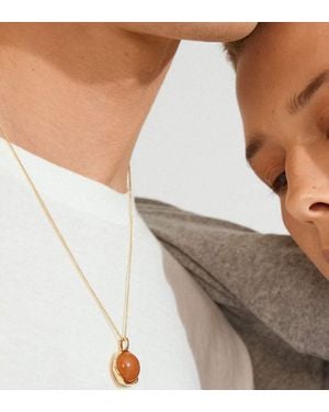 Pilgrim Sense Necklace Agate - Grey