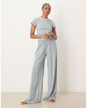 ASOS Asos design tall – mix & match – pyjama-hose - Weiß