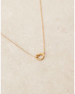 ASOS Waterproof Stainless Steel Necklace With Knot Pendant - Grey