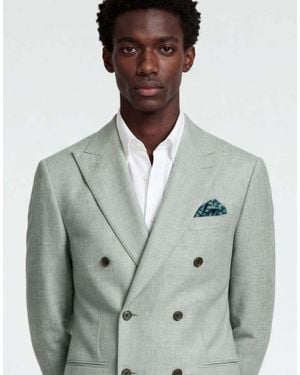 Harry Brown Giacomo Slim Fit Double Breasted Suit Jacket - Grey