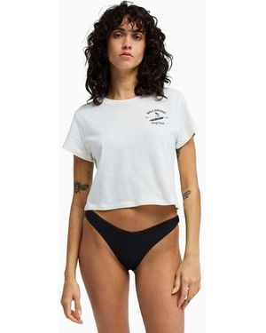 Billabong Surf The Waves Cropped T-Shirt - White