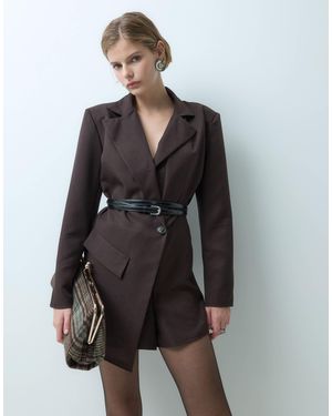 ASOS Combishort blazer ajusté couleur chocolat - Noir