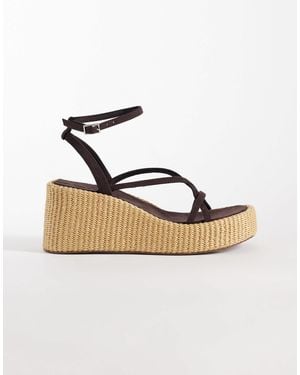 ASOS Thelma Minimal Strappy Wedges - Metallic